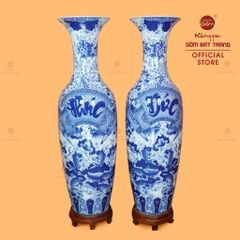 Lộc Bình Men Lam Phúc Đức